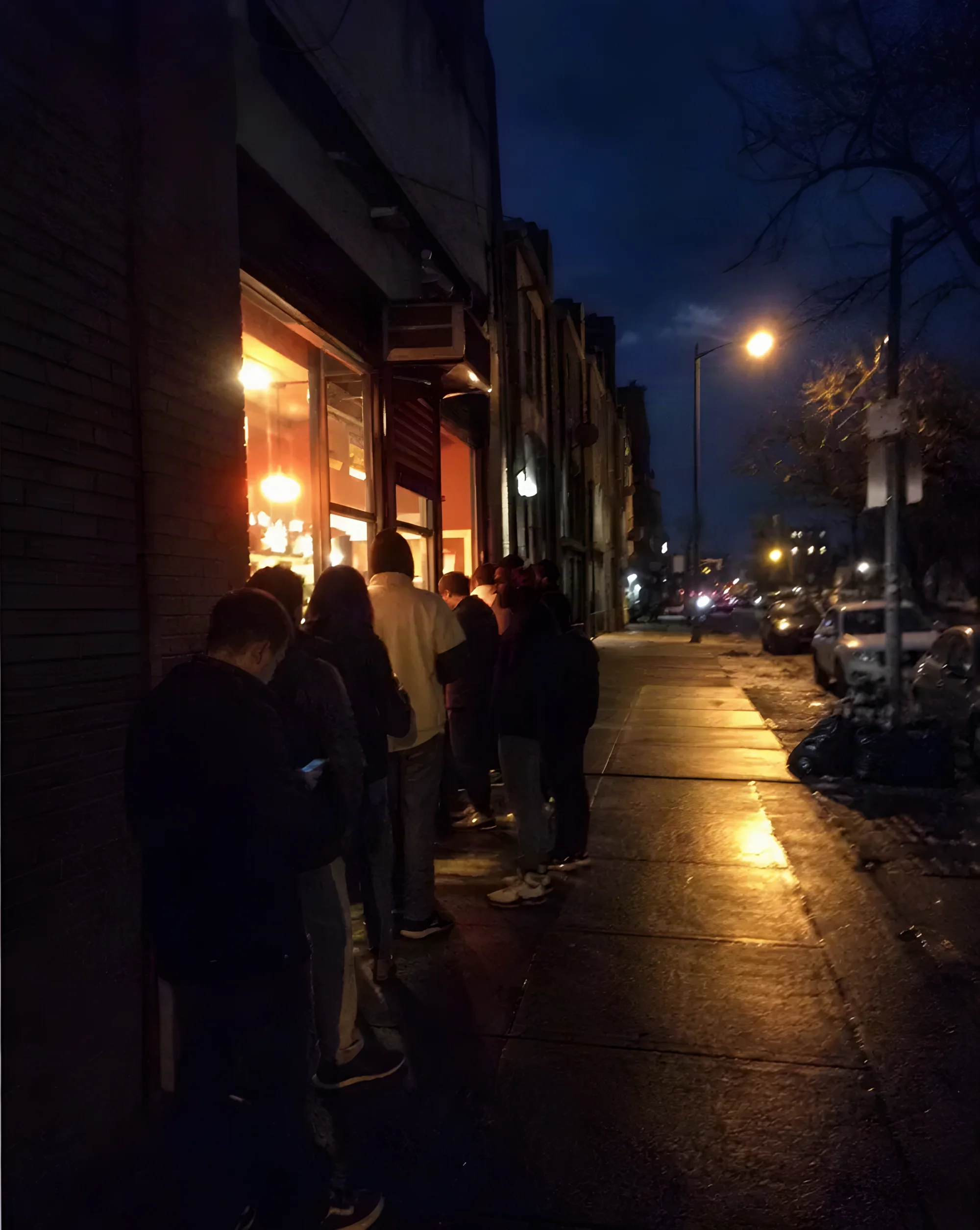The front of the restaurant on Cotham Hill in the early evening
